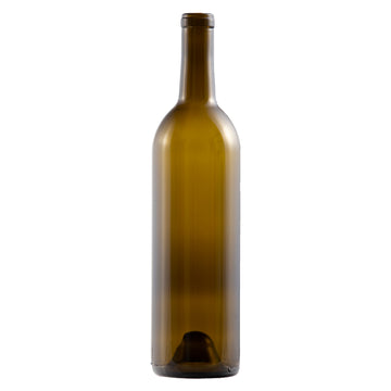 Bottle - 12/750ml Bordeaux Bartop Antique Green Glass