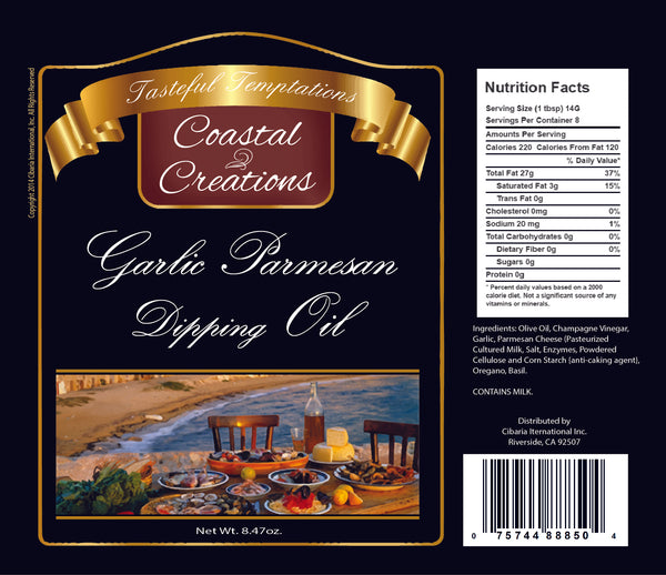 Dipping Oil - Garlic Parmesan 6/8oz. - Cibaria Store Supply
