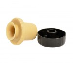 Cap - Silicon Black Bartop with Pourspout 19.5mm (50 Pack)